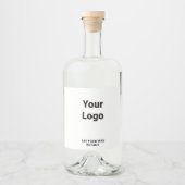 シンプルミニマルモダンモノグラムエレガントスタイルシック リキュールボトルラベル (正面)