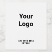 シンプルミニマルモダンモノグラムエレガントスタイルシック ワインラベル (シングルラベル)