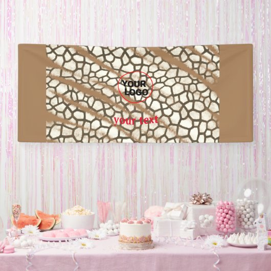 シンプルミニマルモダンモノグラムエレガントスタイルシック 横断幕 (パーティー)