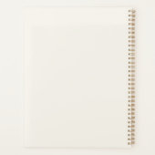 シンプルミニマルモダンリスト金ゴールドスクリプト | オフ白 プランナー手帳 (裏面)