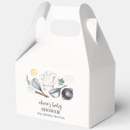 シンプルミニマルモダンリトルシェフベビーシャワー フェイバーボックス