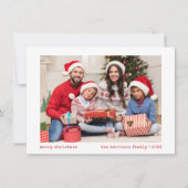 シンプルミニマルモダン主義ファミリーフォトホリデーカード シーズンカード (正面)