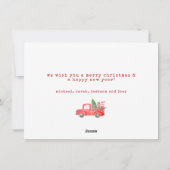 シンプルミニマルモダン主義ファミリーフォトホリデーカード シーズンカード (裏面)