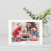 シンプルミニマルモダン主義ファミリーフォトホリデーカード シーズンカード (スタンド正面)