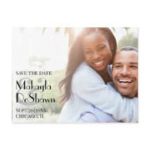 シンプルミニマルモダン写真の日付を保存結婚する