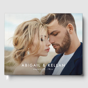 シンプルミニマルモダン写真結婚の ゲストブック