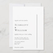 シンプルミニマルモダン写真結婚の 招待状 (正面)