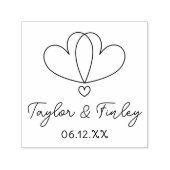 シンプルミニマルモダン名前をカスタムする結婚s セルフインキングスタンプ (デザイン)