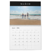 シンプルミニマルモダン家族の写真 カレンダー (3月 2026)