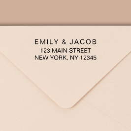 シンプルミニマルモダン差出人住所 セルフインキングスタンプ