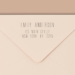 シンプルミニマルモダン差出人住所 セルフインキングスタンプ