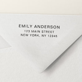 シンプルミニマルモダン差出人住所 セルフインキングスタンプ