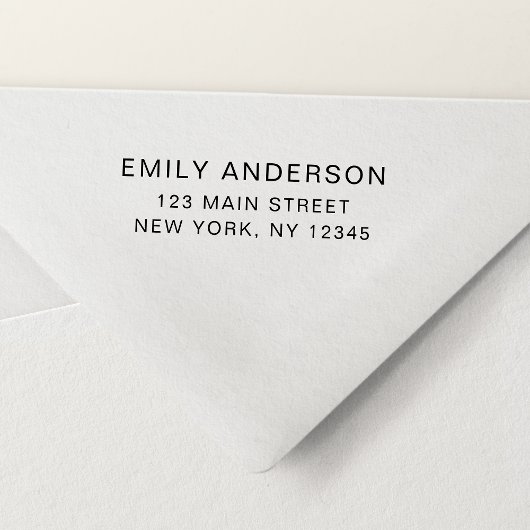 シンプルミニマルモダン差出人住所 セルフインキングスタンプ