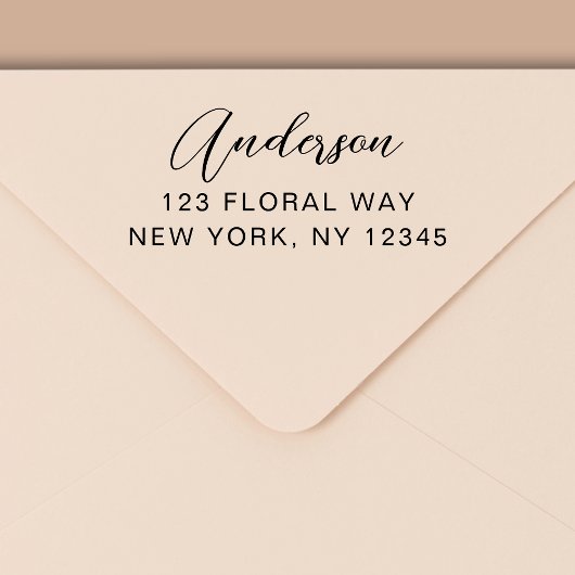 シンプルミニマルモダン差出人住所 セルフインキングスタンプ