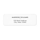 シンプルミニマルモダン差出人住所 ラベル (正面)