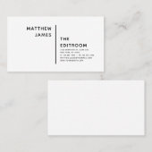 シンプルミニマルモダン白黒 名刺 (正面/裏面)