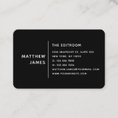 シンプルミニマルモダン白黒QRコード業務 名刺 (正面)