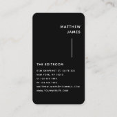 シンプルミニマルモダン白黒QRコード 名刺 (正面)