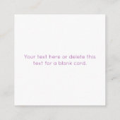 シンプルミニマルモダン紫グラデーション勾配 エンクロージャーカード (裏面)