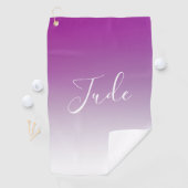 シンプルミニマルモダン紫グラデーション勾配 ゴルフタオル (インサイチュ)