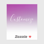 シンプルミニマルモダン紫グラデーション勾配 シール (シート)