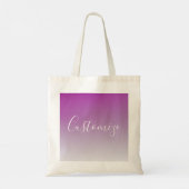 シンプルミニマルモダン紫グラデーション勾配 トートバッグ (裏面)