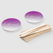 シンプルミニマルモダン紫グラデーション勾配 ハンドファン (組立なし)