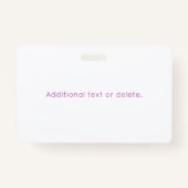 シンプルミニマルモダン紫グラデーション勾配 バッジ (裏面)