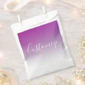 シンプルミニマルモダン紫グラデーション勾配 フェイバーバッグ (クリップ留めされた状態)