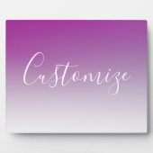 シンプルミニマルモダン紫グラデーション勾配 フォトプラーク (正面)