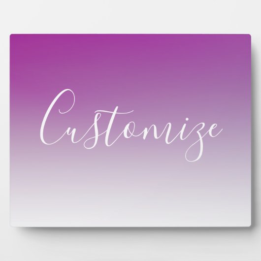 シンプルミニマルモダン紫グラデーション勾配 フォトプラーク (正面)