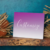 シンプルミニマルモダン紫グラデーション勾配 フォトプラーク (側面)