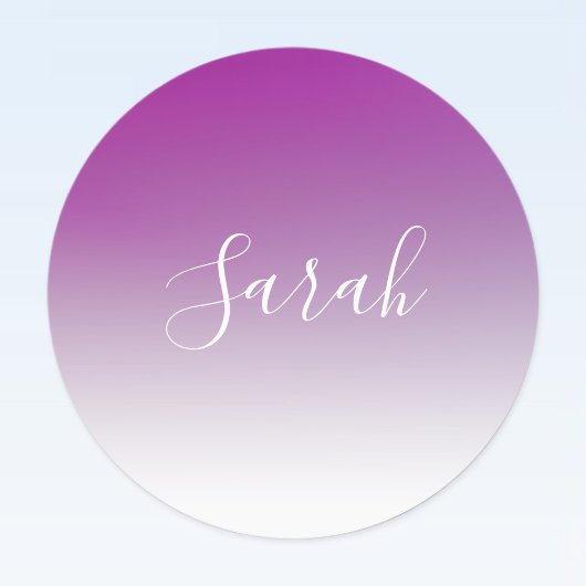 シンプルミニマルモダン紫グラデーション勾配 ラベル