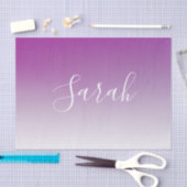 シンプルミニマルモダン紫グラデーション勾配 薄葉紙 (クラフト)