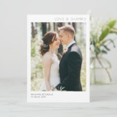 シンプルミニマルモダン結婚サンキューカード サンキューカード (スタンド正面)