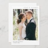 シンプルミニマルモダン結婚サンキューカード サンキューカード (正面/裏面)