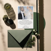 シンプルミニマルモダン結婚スScriptの2枚 サンキューカード