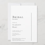 シンプルミニマルモダン結婚ブライダルシャワー 招待状 (正面)