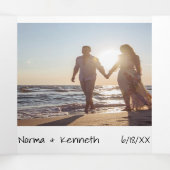 シンプルミニマルモダン結婚写真 三つ折り招待状 (内部中)