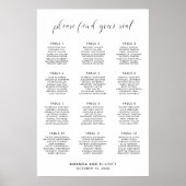 シンプルミニマルモダン結婚座席表 ポスター (正面)