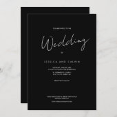 シンプルミニマルモダン結婚式招待状 招待状 (正面/裏面)