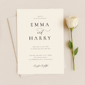 シンプルミニマルモダン結婚式招待状 招待状