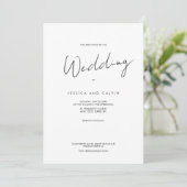 シンプルミニマルモダン結婚式招待状 招待状 (スタンド正面)