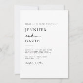 シンプルミニマルモダン結婚式招待状 招待状 (正面)