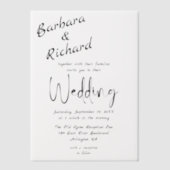 シンプルミニマルモダン結婚蓋 ベラム紙招待状 (正面)