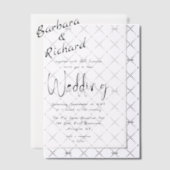 シンプルミニマルモダン結婚蓋 ベラム紙招待状 (オフセット (招待状))