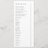 シンプルミニマルモダン結婚計画 プログラム (裏面)