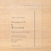 シンプルミニマルモダン結婚s アクリル招待状 (正面)