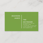 シンプルミニマルモダン緑ホワイト 名刺 (正面)