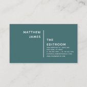 シンプルミニマルモダン青 名刺 (正面)